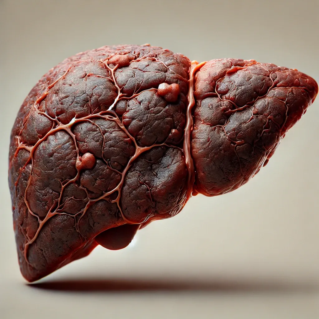 imgi_12_DALL·E-2025-01-29-13.16.18-A-highly-realistic-3D-illustration-of-a-human-liver-with-cirrhosis-showing-a-rough-dark-brown-and-reddish-surface.-The-liver-should-feature-visible-